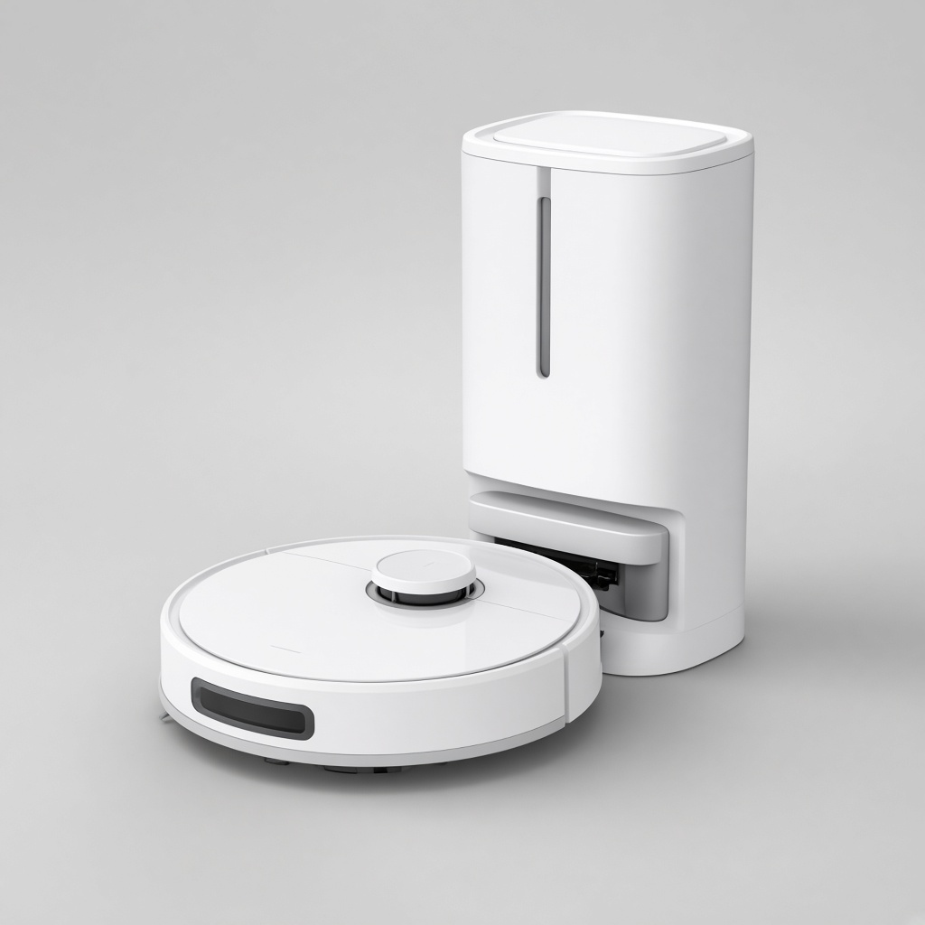 Limpio Robot con base de vaciado